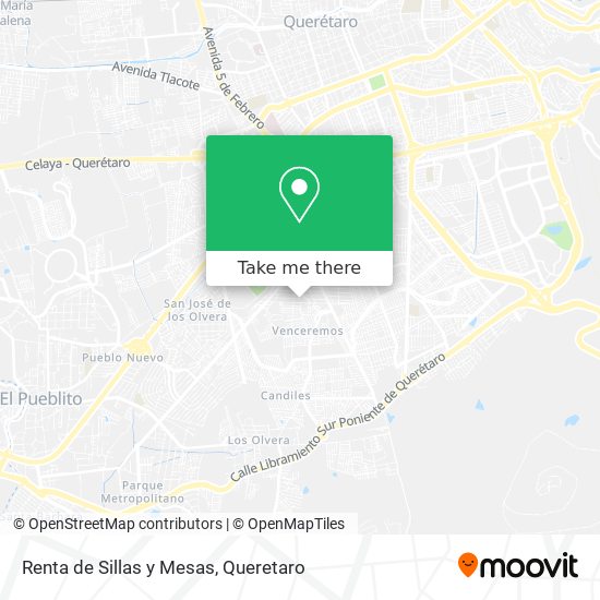 Renta de Sillas y Mesas map