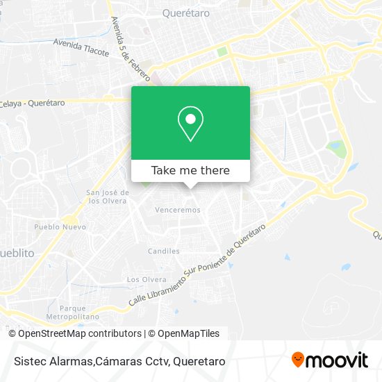 Mapa de Sistec Alarmas,Cámaras Cctv
