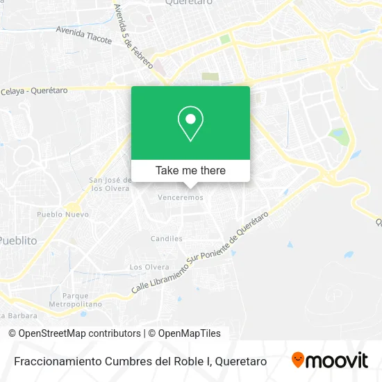 Mapa de Fraccionamiento Cumbres del Roble I