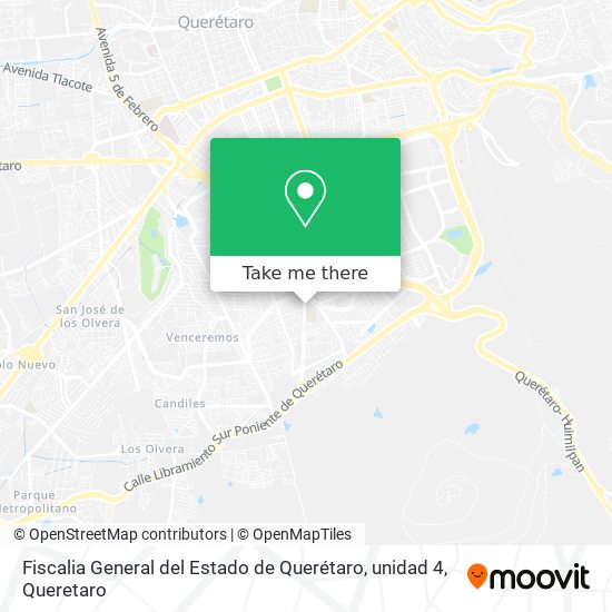 Fiscalia General del Estado de Querétaro, unidad 4 map