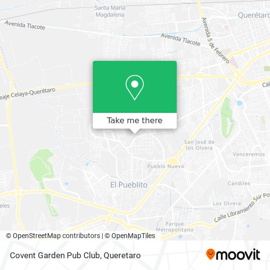 Mapa de Covent Garden Pub Club