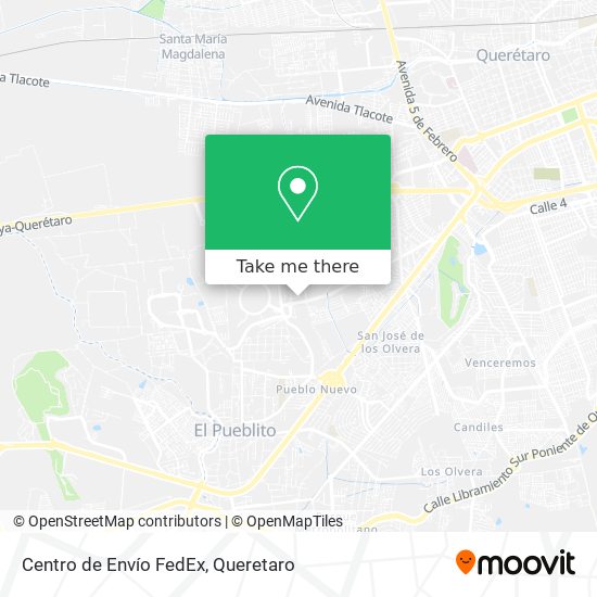 Centro de Envío FedEx map