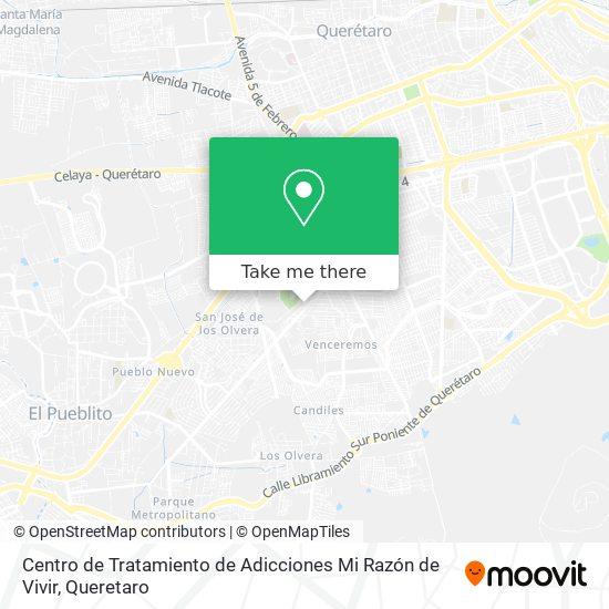 Centro de Tratamiento de Adicciones Mi Razón de Vivir map
