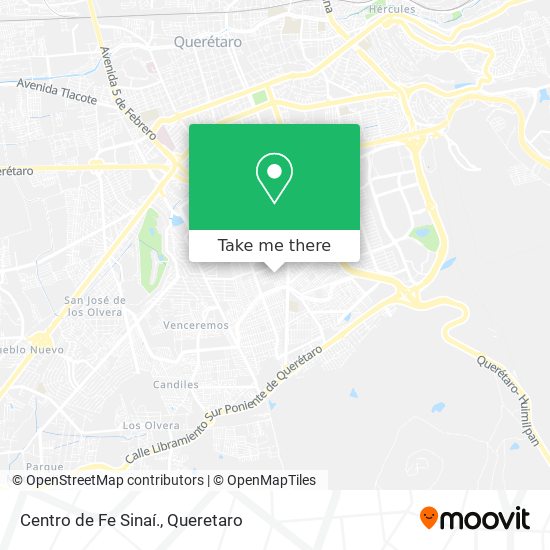 Mapa de Centro de Fe Sinaí.