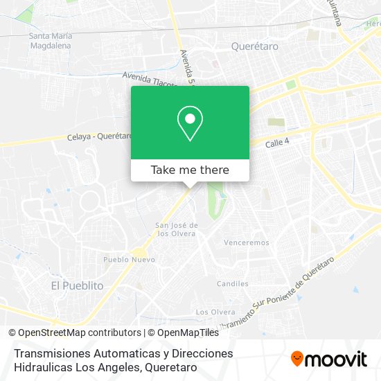 Mapa de Transmisiones Automaticas y Direcciones Hidraulicas Los Angeles