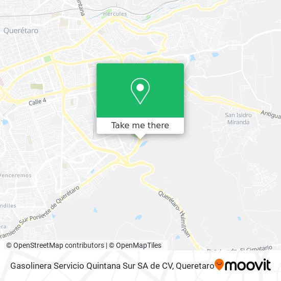 Mapa de Gasolinera Servicio Quintana Sur SA de CV