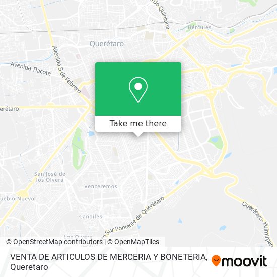 Mapa de VENTA DE ARTICULOS DE MERCERIA Y BONETERIA