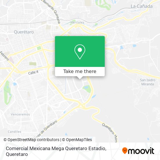 Comercial Mexicana Mega Queretaro Estadio map