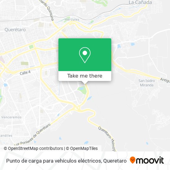 Punto de carga para vehículos eléctricos map