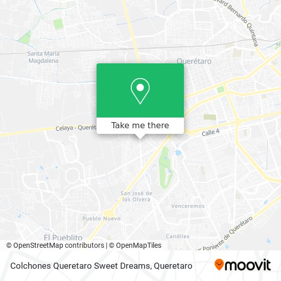 Colchones Queretaro Sweet Dreams map