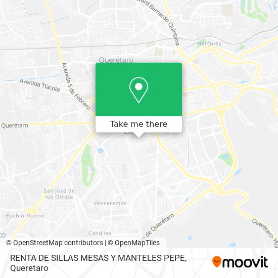 RENTA DE SILLAS MESAS Y MANTELES PEPE map