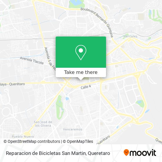 Mapa de Reparacion de Bicicletas San Martin