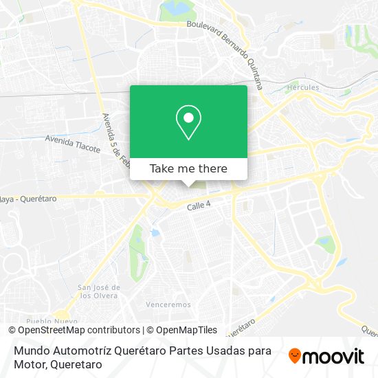 Mapa de Mundo Automotríz Querétaro Partes Usadas para Motor