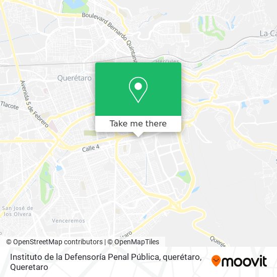 Instituto de la Defensoría Penal Pública, querétaro map