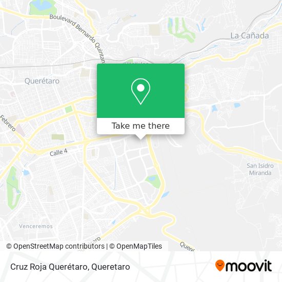 Cruz Roja Querétaro map
