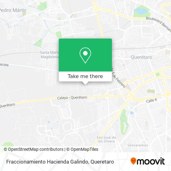 Fraccionamiento Hacienda Galindo map