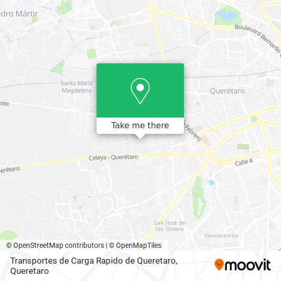 Mapa de Transportes de Carga Rapido de Queretaro