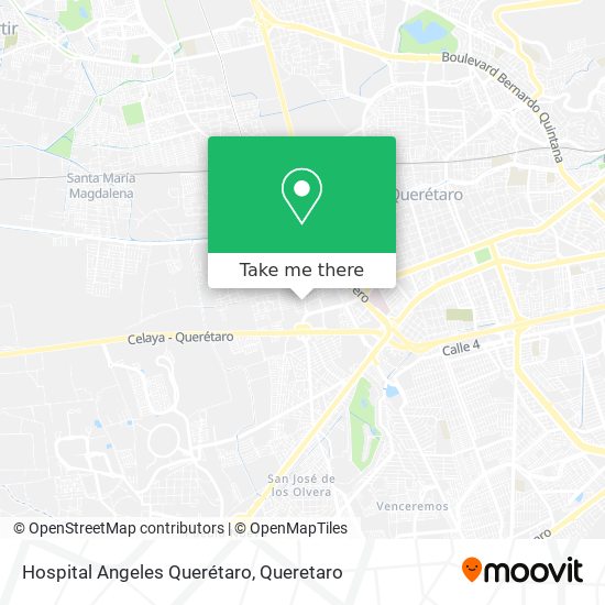 Hospital Angeles Querétaro map