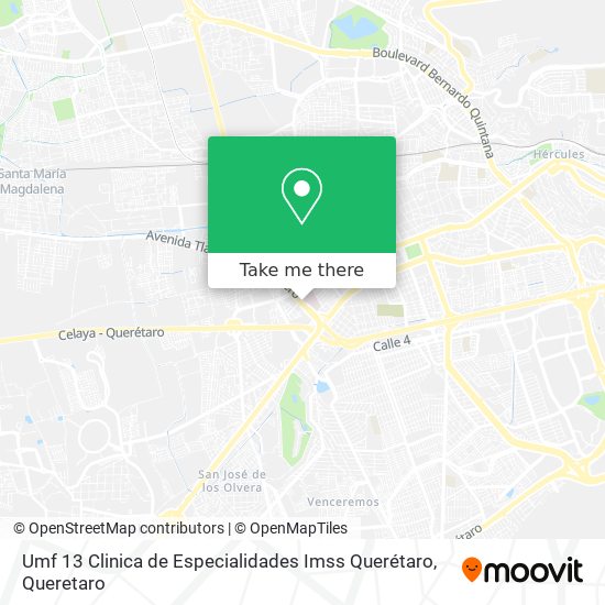 Umf 13 Clinica de Especialidades Imss Querétaro map