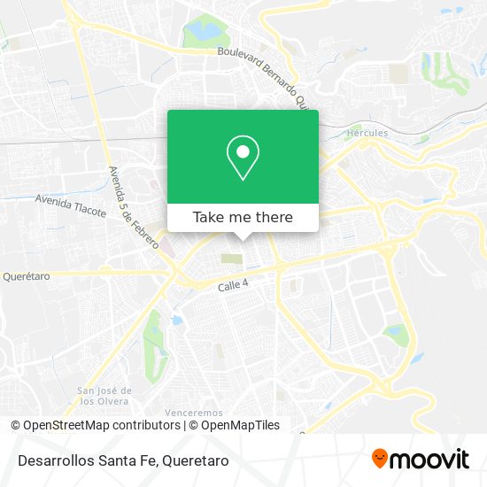 Desarrollos Santa Fe map