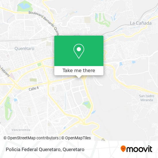Policia Federal Queretaro map