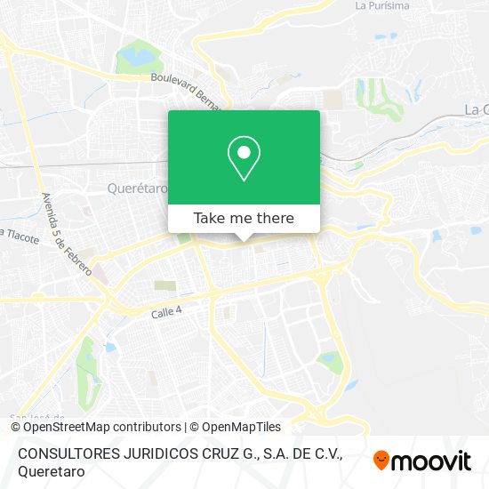 Mapa de CONSULTORES JURIDICOS CRUZ G., S.A. DE C.V.