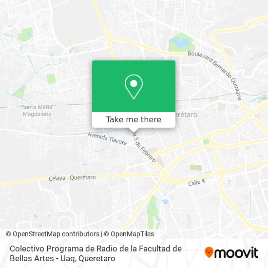 Mapa de Colectivo Programa de Radio de la Facultad de Bellas Artes - Uaq