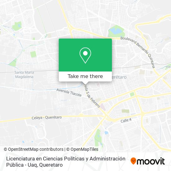 Licenciatura en Ciencias Políticas y Administración Pública - Uaq map