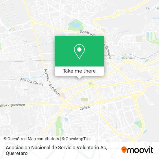 Mapa de Asociacion Nacional de Servicio Voluntario Ac