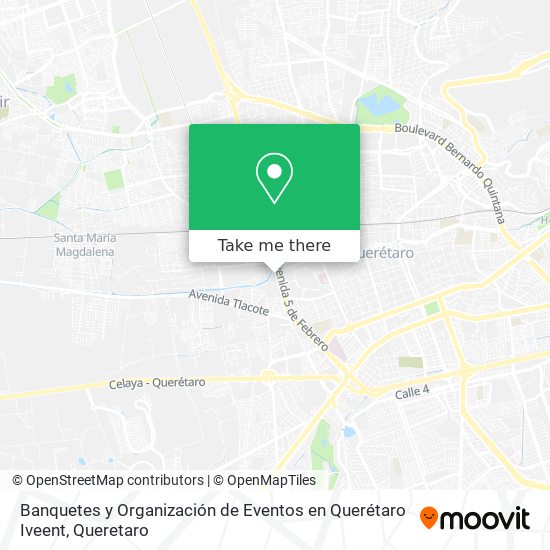 Banquetes y Organización de Eventos en Querétaro Iveent map