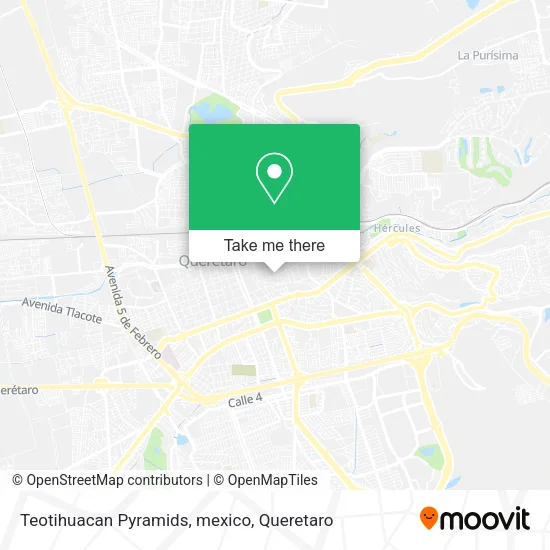 Mapa de Teotihuacan Pyramids, mexico