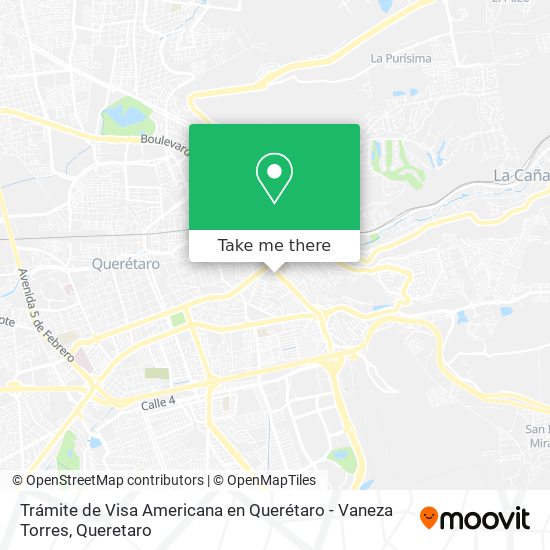 Trámite de Visa Americana en Querétaro - Vaneza Torres map