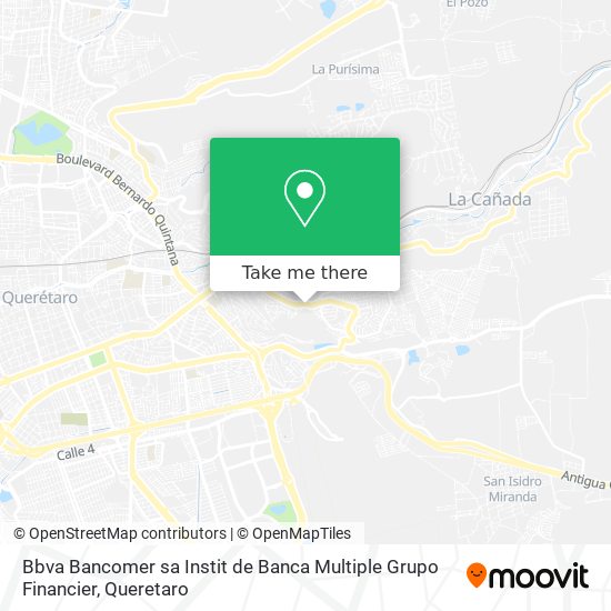 Mapa de Bbva Bancomer sa Instit de Banca Multiple Grupo Financier