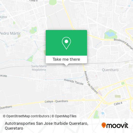 Autotransportes San Jose Iturbide Queretaro map
