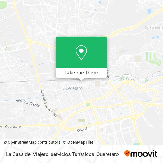 La Casa del Viajero, servicios Turísticos map