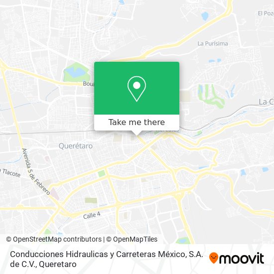 Conducciones Hidraulicas y Carreteras México, S.A. de C.V. map