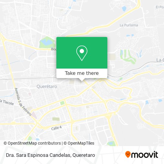 Dra. Sara Espinosa Candelas map