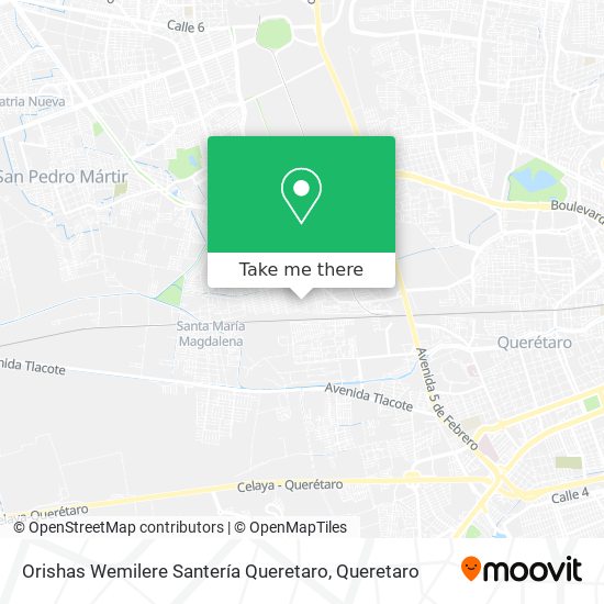 Orishas Wemilere Santería Queretaro map