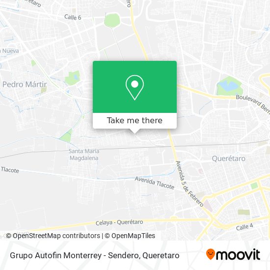 Grupo Autofin Monterrey - Sendero map