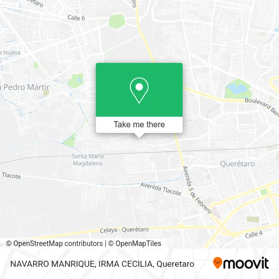 Mapa de NAVARRO MANRIQUE, IRMA CECILIA