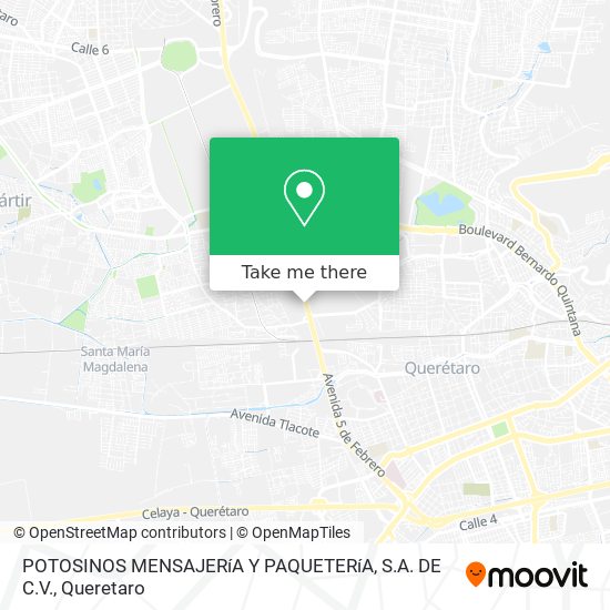 POTOSINOS MENSAJERíA Y PAQUETERíA, S.A. DE C.V. map