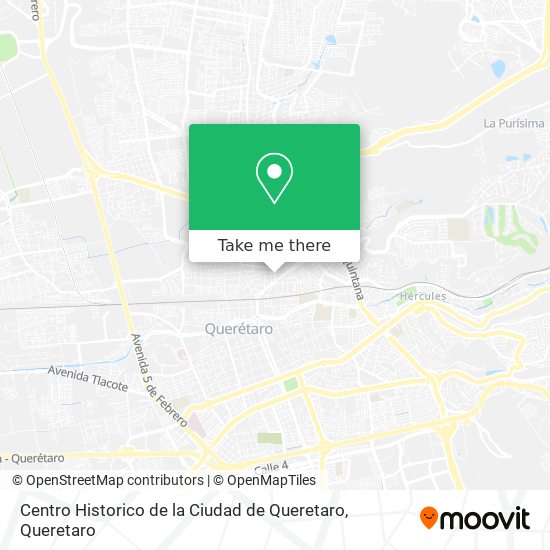 Centro Historico de la Ciudad de Queretaro map