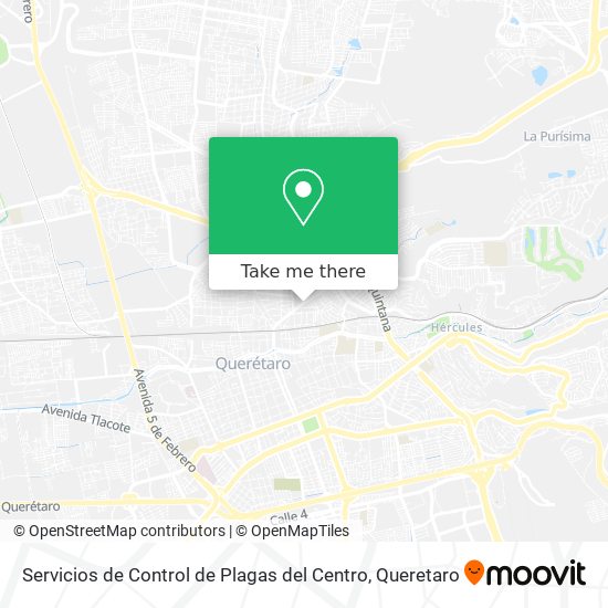 Mapa de Servicios de Control de Plagas del Centro