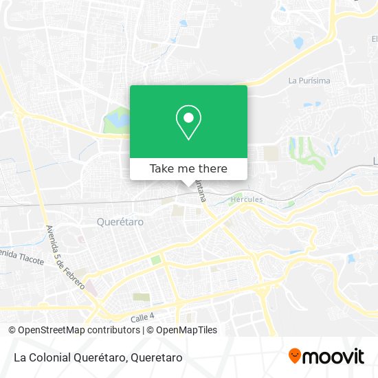La Colonial Querétaro map