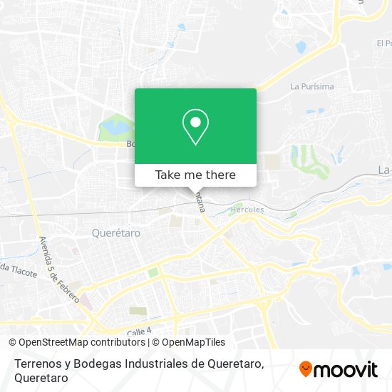 Terrenos y Bodegas Industriales de Queretaro map