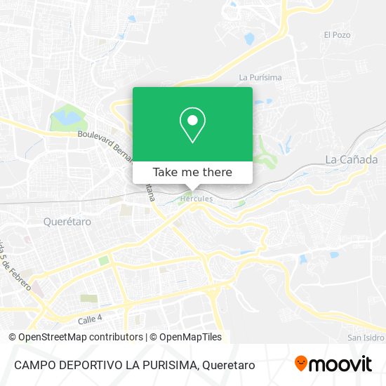 CAMPO DEPORTIVO LA PURISIMA map
