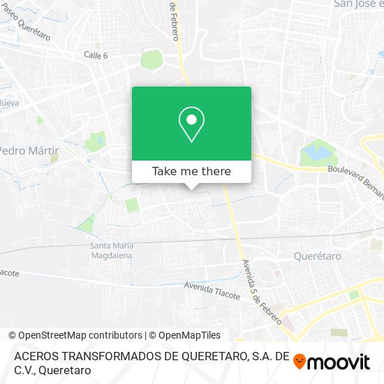 ACEROS TRANSFORMADOS DE QUERETARO, S.A. DE C.V. map