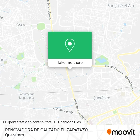 Mapa de RENOVADORA DE CALZADO EL ZAPATAZO