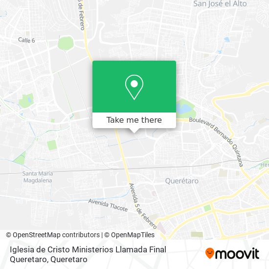 Iglesia de Cristo Ministerios Llamada Final Queretaro map