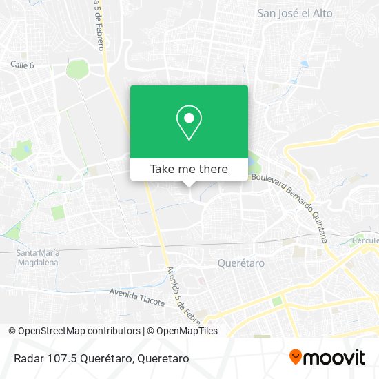 Mapa de Radar 107.5 Querétaro